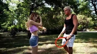 Anabel Busty outdoor pink top porno movie