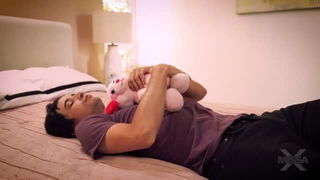 Missa X cuddling plush toy hot porn scene