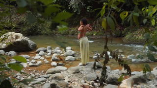 Pregnant topless river tease sex scene