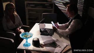 Miss Sally office desk meeting sex scene